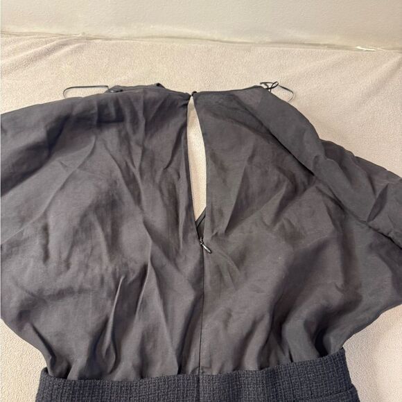 Zara Black Contrasting Tweed Long Sleeve Mini Dress Size Small - Picture 12 of 16